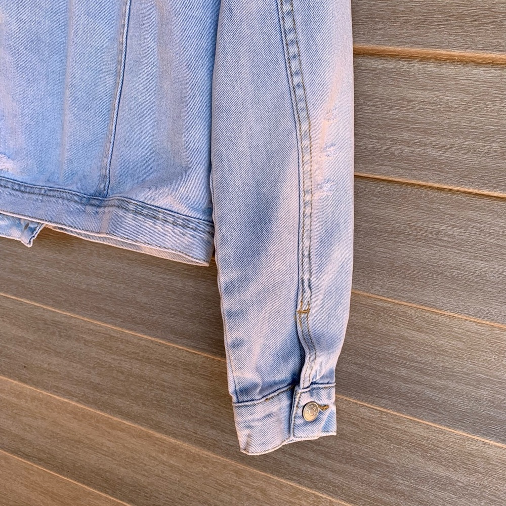 Brandy Melville Distressed Alien Patch Light Blue… - image 6